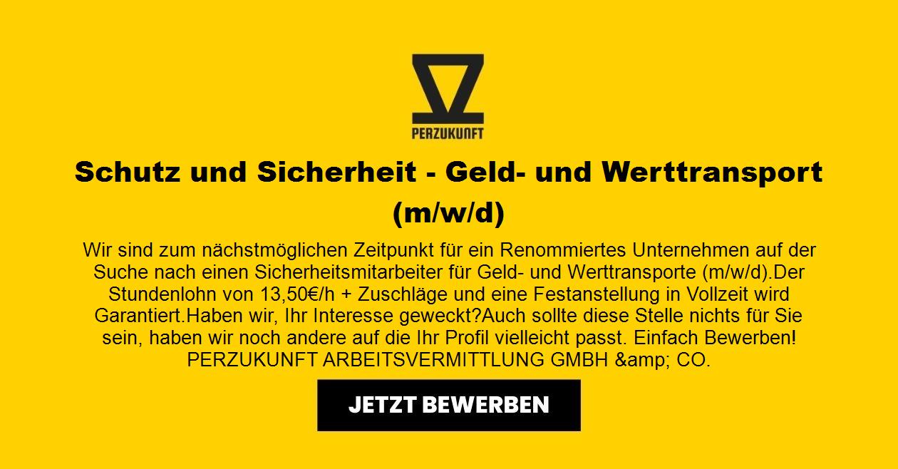 Schutz Und Sicherheit - Geld Und Werttransport (M/W/D) | PerZukunft