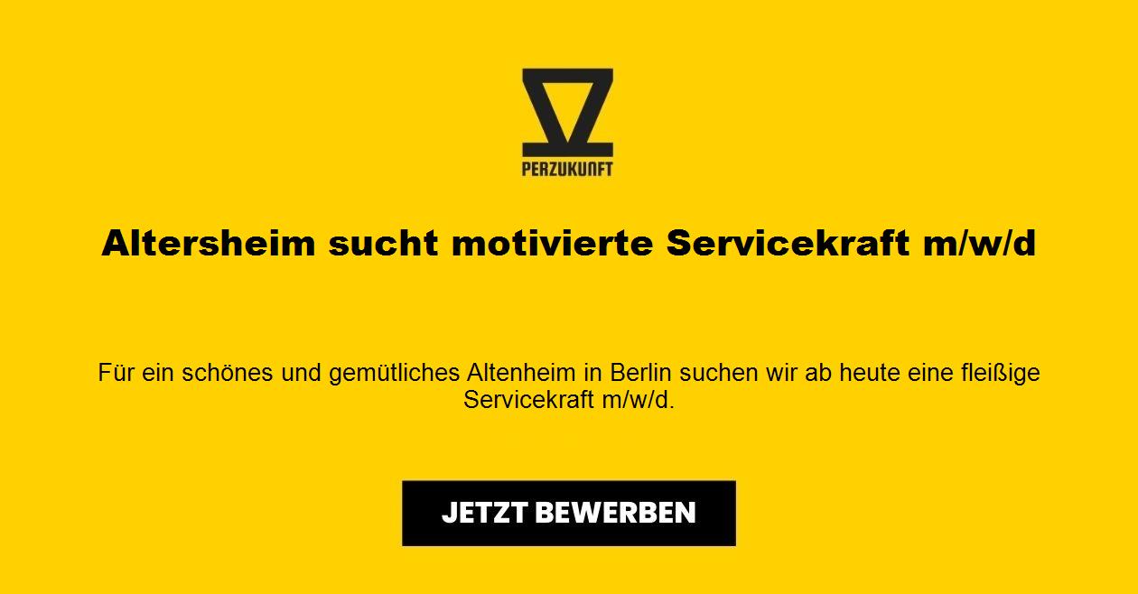 Altersheim sucht motivierte Servicekraft m/w/d