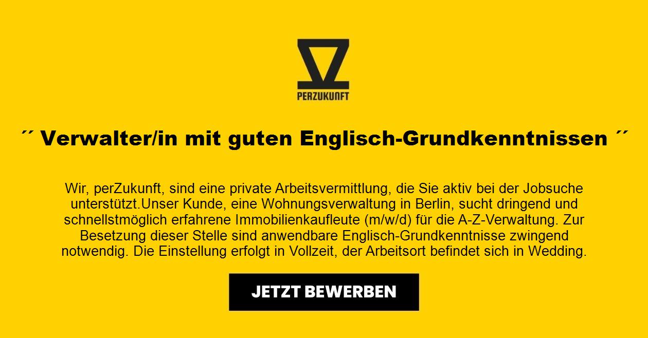 VerwalterIn Mit Guten Englisch-Grundkenntnissen ´´ | PerZukunft